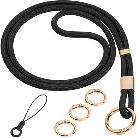 flintronic Cordón de Cuello con Hebilla Ajustable - Llavero para Llaves, Insignia, Tarjeta de Identificación, Billetera
