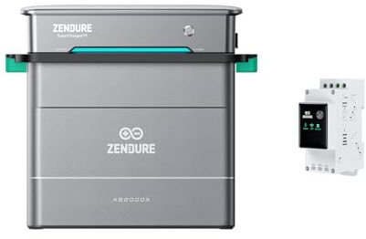 Zendure Solarflow Hyper 2000 avec AB2000X 1920Wh, Centrale Électrique de Balcon avec Entrée Solaire 1800W, Hub Intégré(Unité de Contrôle Intelligente) Micro Onduleur, Charge AC Bidirectionnelle 1200W