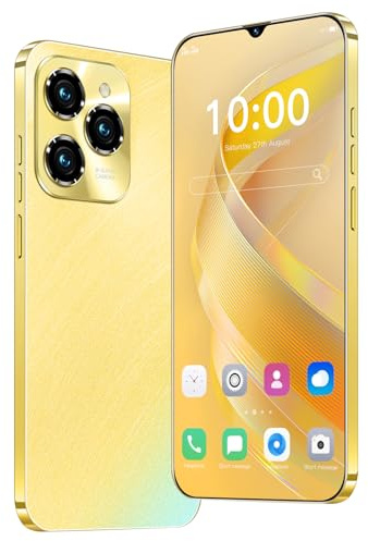Téléphone déverrouillé, écran de 6,3 pouces, double appareil photo, double carte SIM, 2GBRAM + 16GBROM / TF128GB, 4G FDD - LTE pris en charge， Convient aux utilisateurs débutants (light yellow)
