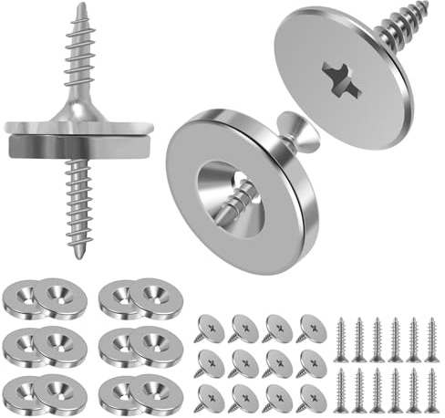 NZWBSHSSP 12Pcs Cabinet Door Magnetic Closure Metal Magnetic Door Catch Concealed Closet Door Catch Closer Hidden Magnetic Door Latch Furniture Door Magnet Closing Catch for Cabinet Closet(silver)