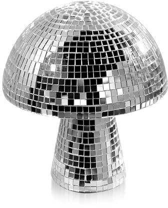 Jiahuade Boule Disco Champignon Miroir,Boule À Facettes Champignon,Boule Réfléchissante Boule Disco,Champignons Disco pour la Décoration de la Maison,Boule a Facette Deco a Poser