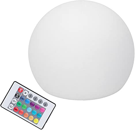 YWBL-WH Rechargeable LED Ball Light RGBW 16 Colors with Adjustable Remote Control IP67 Waterproof for Outdoor Garden Pool Party Decorative Globe Lamp