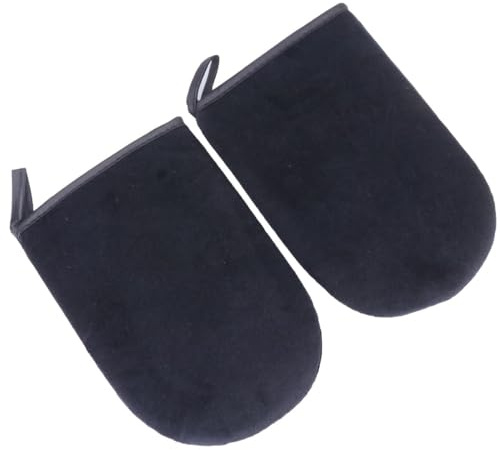 PRETYZOOM 2 piezas Guantes Autobronceadores Manoplas Aplicadoras Reutilizables para Crema Bronceadora Sin Sol Color Negro