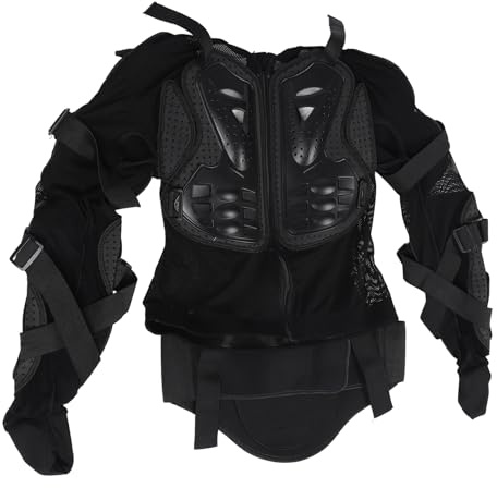 Zohisin Veste de Protection du Corps de Moto Armure complète avec épaules arrière, Poitrine, Coudes, Avant-Bras, Sangles de Conception en Maille Respirante pour Motos Tout-Terrain Mounta (M)