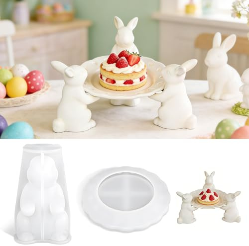 Stampo in silicone per Pasqua, stampi in silicone per Pasqua, stampi per colata in silicone, a stella per primavera, in silicone, per candele Os-terhase, per gesso e cera di soia (B)