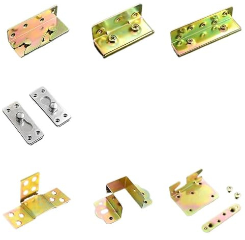Cerniera for letto, supporto for trave del letto, connettore for gambe del letto, fissaggi for telaio del letto, set completo di accessori for il montaggio del letto, facile da installare(F for 1bed)