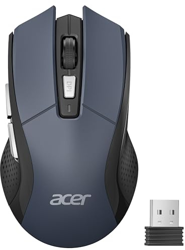 Acer Mouse Wireless Ergonomico 4000 DPI, Mouse Ambidestro 2.4GHz