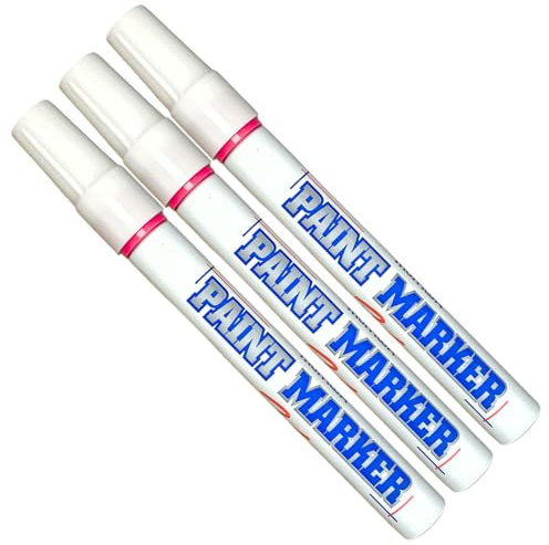 Paint Markers Oil-based Pen Permanent Waterproof Car Tire Tread Rubber Metal - 3 pcs (Pink)