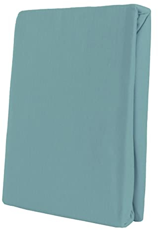 Leonado Vicent - Classic Spannbettlaken Bettlaken 100% Baumwolle Jersey Spannbetttuch in vielen Farben & Größen, Maße Spannbettlaken:200 x 200 cm - 200 x 220 cm, Farbe Spannbettlaken:Petrol
