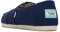 TOMS Womens Recycled Cotton Alpargata Loafer Flat, Navy, 5.5 UK
