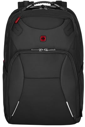 WENGER Cosmic Laptop-Rucksack, Notebook bis 17 Zoll, Tablet bis 10 Zoll, Organizer, 30 l, Damen Herren, Büro Business-Reisen Uni, Schwarz, 653187