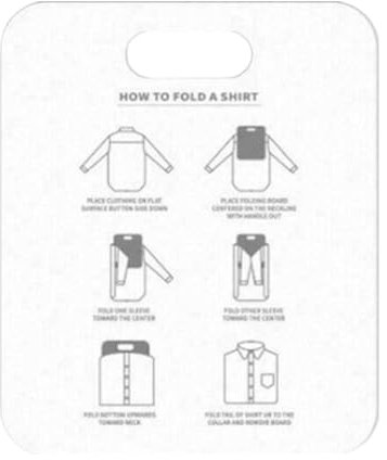 Planche pliable pour chemises - Pliage rapide des vêtements - Organiseur de linge - Organiseur portable pour vêtements pliés - Pour une garde-robe bien rangée et bien rangée - Facile à utiliser