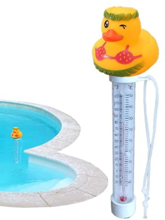 Thermomètre Flottant, Thermomètre De Piscine, Thermomètre De Piscine Flottant, Thermomètre À Eau Flottant En Forme De Canard Sur Thème De Noël Pour Bain De Glace,Spa,Piscine Extérieure Et Intérieure
