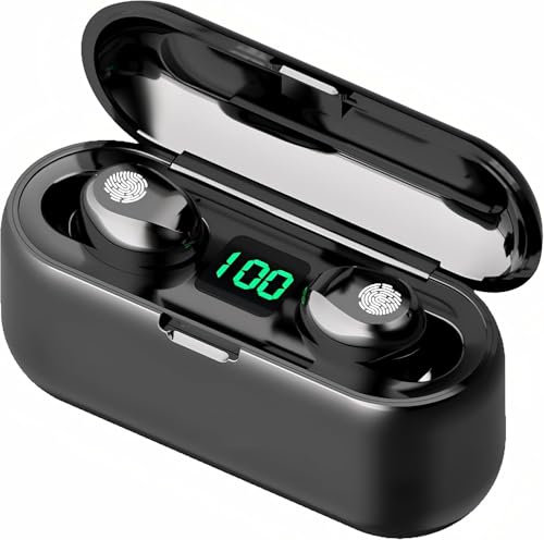 2025 Latest Wireless Earbuds Bluetooth 5.0 Headphones Compatible with Android/i-Phone, Air Buds with LCD Digital Display & Charging Case, 3in1 Power Bank, Phone stand & Wireless Earphones
