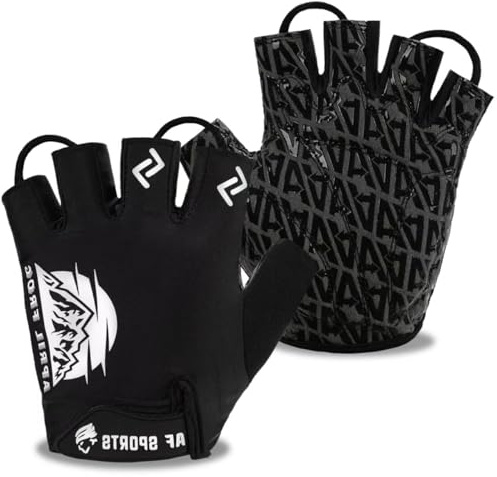 Aprilfrog Bike Cycling Sports Gloves: Half Finger Bicycle Gloves for Men Women with 5MM Gel Pad - Shock-Absorbing Exercise Workout Glove for Biking Rowing M