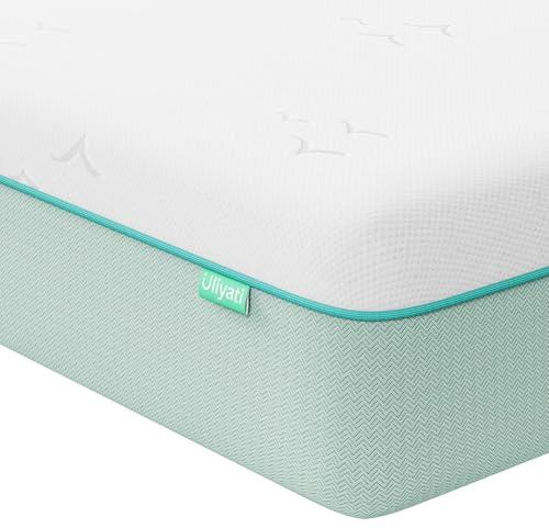 Uliyati Double Mattresses with Gel & Bamboo Charcoal Foam, Double Memory Foam Mattress, Cool Sleep & Odor-Eliminating - Medium Firm, 135x190x26CM