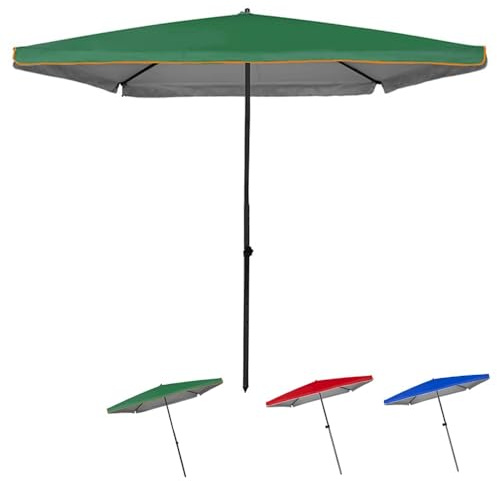 IMUNKT 200x200cm Parasol De Marché Carré, Parasol De Jardin 4 Baleines, UPF50+, Réglable en Hauteur, pour Marché De Terrasse en Plein Air(Green,2.2x1.8m/7.2x5.9ft)