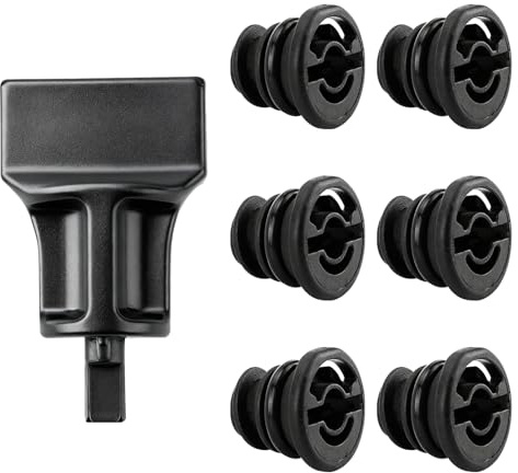6 viti di scarico dell'olio con utensile, vite di scarico dell'olio in plastica con guarnizione O-ring, adatte per VW Audi con motore TSI da 1,8 l/2,0 l, compatibile con Touareg, Golf, Passat