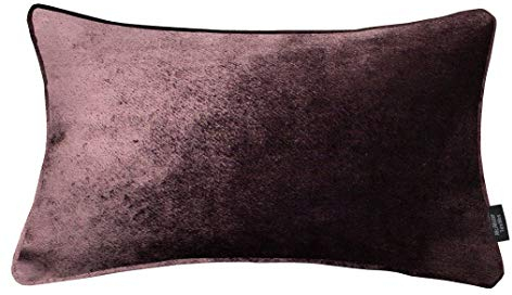 McAlister Textiles Glänzender Samt | Kissenbezug für Sofakissen in Aubergine | 60 x 40 cm | in 11 Farben und 5 Größen | gedrückter Samt edel paspeliert | Kissenhülle für Samtkissen