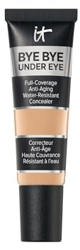 IT Cosmetics Bye Bye Under Eye Concealer (Medium Bronze) - Water-Resistant, Full Coverage Brightening Concealer For Dark Circles, Fine Lines, Redness & Discoloration, Anti-Aging, 24H Wear - 0.4 fl oz