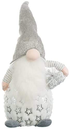 Brandsseller – Gnomo natalizio scandinavo 42 cm con LED, figura decorativa ricca di dettagli per tavolo, finestra e soggiorno