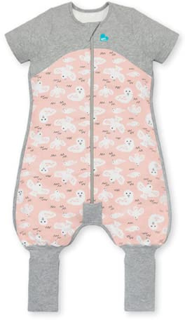 Love To Dream Dors-bien orgánico polar piernas 12-24 meses, rosa, tejido ideal para 18-24°C, manga corta, lavable a máquina, 2 cremalleras para un fácil cambio