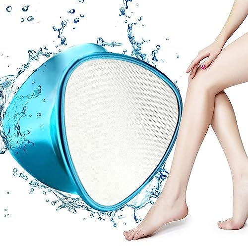 Kristall Haarentferner, Kristall Haarradierer, 2 in 1 Schmerzloses Entfernungswerkzeug für Männer und Frauen, Wiederverwendbarer Haarentfernungsstein Nano Glas Haarentferner für Fuß Arme Beine Rücken