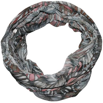 beybey® feiner Batik Damen Seide Loop Schal in unwiderstehlichen Farben - hochwertiger Seidenschal - Schweizer Alpen (sws grau)