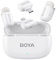 BOYA mini Microphone Wireless for iPhone, Andriod, 5g Ultralight, Wireless Lavalier Microphone, AI Voice Changer, AI Noise Reduction, Lapel Phone Mic, 30h Use, Clip on Mic with USB-C/Lightning, White