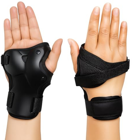 Impact Handledsskydd Utrustad Handledsstöd Handledsstöd, Andningsbar Svettabsorbering Nylonremmar för Vuxna Barn Ungdom Skidåkning Snowboard (L)