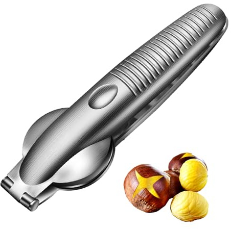 Cortador de Castañas, Abridor de Castañas de Acero Inoxidable, Alicates de Metal para Nueces, Herramienta de Cocina Portátil
