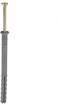 Bulloni a espansione per impieghi gravosi, Tasselli da muro Confezione 10 bulloni di ancoraggio for tubi espansione in plastica con viti for fissaggi telai pareti in calcestruzzo 8x100mm Grigio