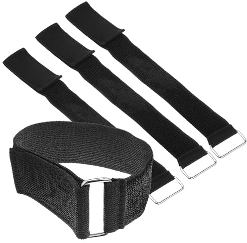 Gadpiparty 4 piezas Cinchas de Amarre Elásticas de Nylon Correas Ajustables con Hebilla para Organización de Cables Mochilas y Sujeción de Equipaje Resistentes y Flexibles para Camping y