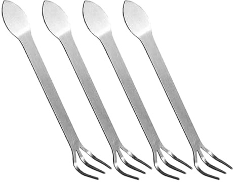 GLEAVI Juego 4 Mini Rastrillos de Jardinería de Acero Inoxidable para Suelos Pequeños, Herramienta Manual para Aflojar Tierra y Deshierbe en Macetas y Huertos Urbanos