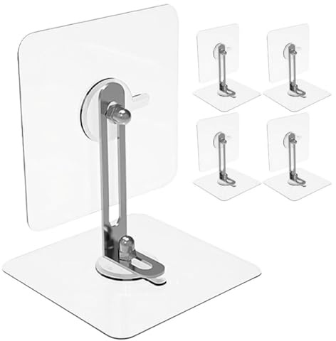 GOOHOCHY Anclajes Seguros Correas de Seguridad para Muebles Antivuelco para Bebés de Acrílico y Acero Inoxidable Paquete de 5 Sets para Armarios y Estanterías