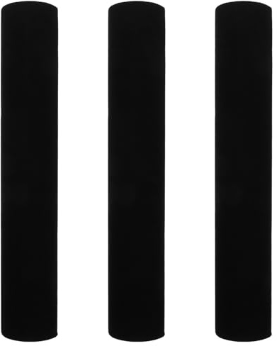 OSOLADY Set di 3 porta orologi a tubo singolo in velluto, supporto morbido per gioielli, organizer per elastici per capelli, braccialetti, orologi da polso, da toeletta, nero