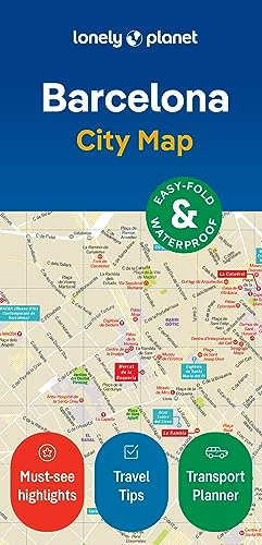 Lonely Planet Barcelona City Map: Durable, Waterproof, Easy-Fold Planning Map with Attractions & Walking Tours (Compact City Planning Maps)