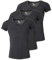 Young & Rich Herren Uni T-Shirt mit extra tiefem V-Ausschnitt Slimfit Stretch Dehnbare Passform einfarbiges Basic Shirt - 3er Pack, Grösse:3XL, Farbe:Dunkelgrau