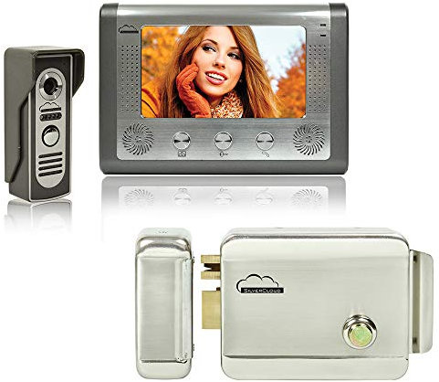 Kit D'interphone Vidéo Silvercloud House 715 avec écran LCD de 7 Pouces et YALA électromagnétique Silvercloud YR300
