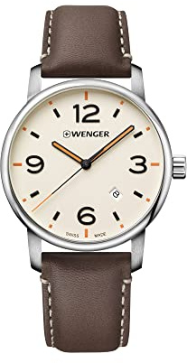 Wenger Men's 01.1741.133 Urban Metro Analog Display Swiss Quartz Brown Watch