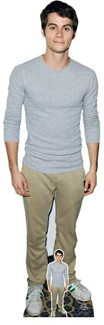 CS884 Dylan O'Brien Grey Shirt Lifesize Cardboard Cutout With Free Mini Standee Great for Fans, Gifts, Birthdays & Parites