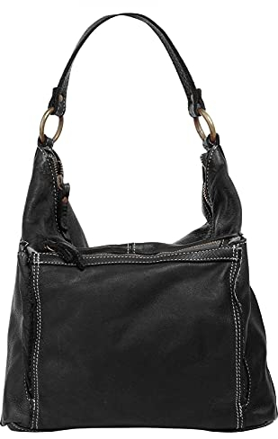 Cluty Shopper Echt Leder Damen | Made in Italy | geräumige Handtasche | elegante Schultertasche mit Reißverschluss | 021138