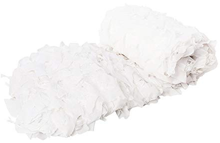 Mdurian Red de Camuflaje Poliéster Oxford para Sombrilla Cámping Caza Decoración Abrigo Sombra de la Tienda Blanco 4m x 5m