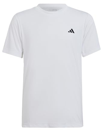 adidas Boy's Club Tennis Tee, White, 7-8 Years