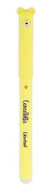 Colourbook Stylos gel effaçables Effaceur - Encre orange Ours Citron vert