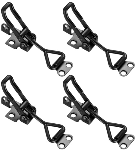 4 Piezas de Cerradura Ajustable, Cerrojo para Caja, Cierre Rápido, Cierre de Palanca, Cierre Ajustable con Cierre de Palanca, Cierres de Metal para Gabinetes Cajas Maletas