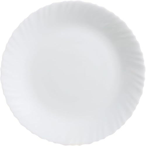 Best House | 6 Pcs Opalware Round Dessert Plates | 7.5/19 cm | White | Set of 6 PCS | Microwave, Oven, and Dishwasher Safe, Serving Opal Dinnerware Set