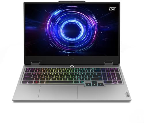Lenovo LOQ Gaming AI Laptop | 15.6 Full HD 144Hz Display | NVIDIA GeForce RTX 5060 | Intel Core i5 | 16GB RAM | 1TB SSD | Win11 | QWERTZ | Weiß beleuchtete Tastatur | Grau | 3 Monate GamePass
