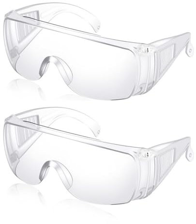 Annlpoy 2pcs Lunettes de protection,lunette de protection travail | Lunettes de Sécurité Anti-Éclats avec Revêtement Anti-Buée, Légères et Transparentes | pour Porteurs de Lunettes