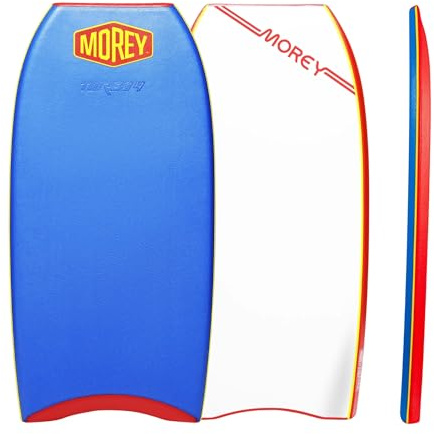 MOREY® Bodyboard Turbo 4 Classic. The Original Body Boards for Beach; 2 Stringers, PE Core, & HDPE for Slick Bottom (2025 Model) (41)